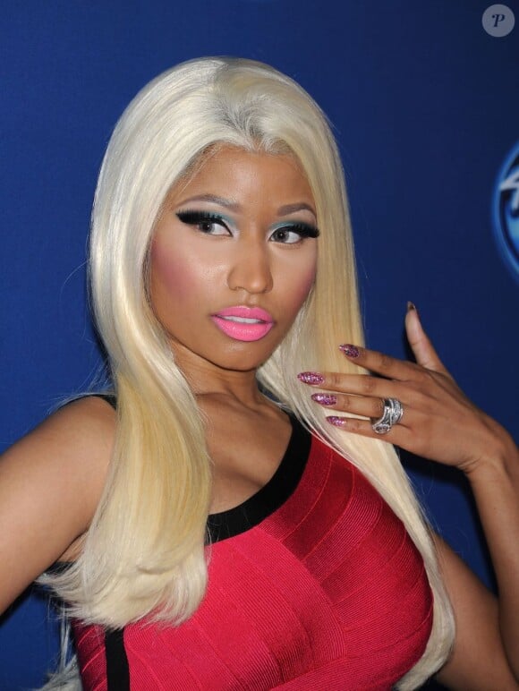 Nicki Minaj pendant la conférence de presse de la 12e saison d'American Idol, à Los Angeles, le 9 janvier 2013.