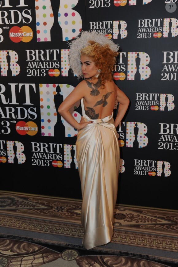 Paloma Faith pour l'annonce des nominations aux Brit Awards à Londres, le 10 janvier 2013. 