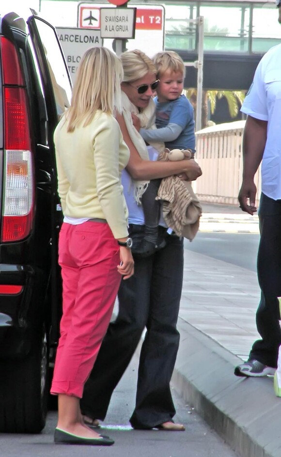 Gwyneth Paltrow et ses enfants en septembre 2009.