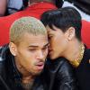 Rihanna et Chris Brown assistent au match entre les Los Angeles Lakers et les New York Knicks au Staples Center. Los Angeles, le 25 décembre 2012.
