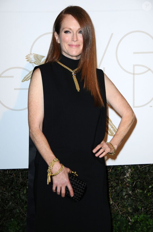 Julianne Moore et son mari Bart Freundlich à Los Angeles, le 12 janvier 2013.