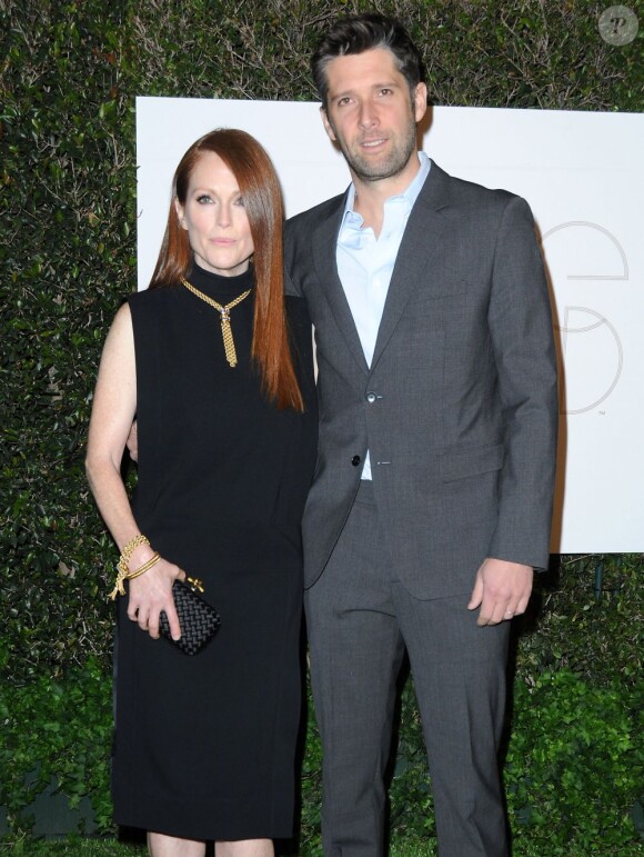 Julianne Moore et son mari Bart Freundlich à Los Angeles, le 12 janvier 2013.