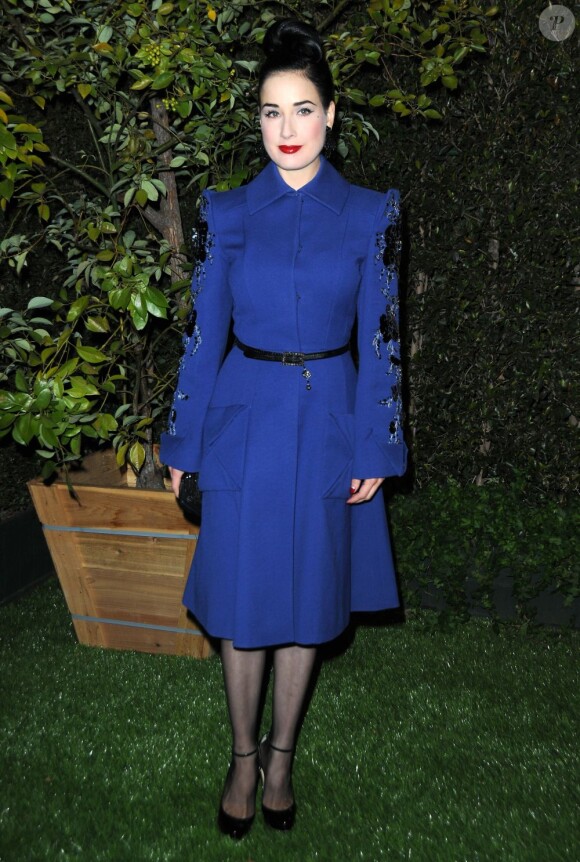 Dita Von Teese à une soirée en l'honneur de Julianne Moore à Los Angeles, le 12 janvier 2013.