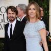 Kathryn Bigelow et son compagnon scénariste du film Mark Boal, sur le tapis rouge des Golden Globes 2013, le 13 janvier.