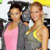 Adriana Lima et Erin Heatherton célèbrent le lancement de la nouvelle collection de VSX Sport, ligne de vêtements de sport de Victoria's Secret, dans la boutique de la marque située dans le quartier d'Herald Square. New York, le 15 janvier 2013.