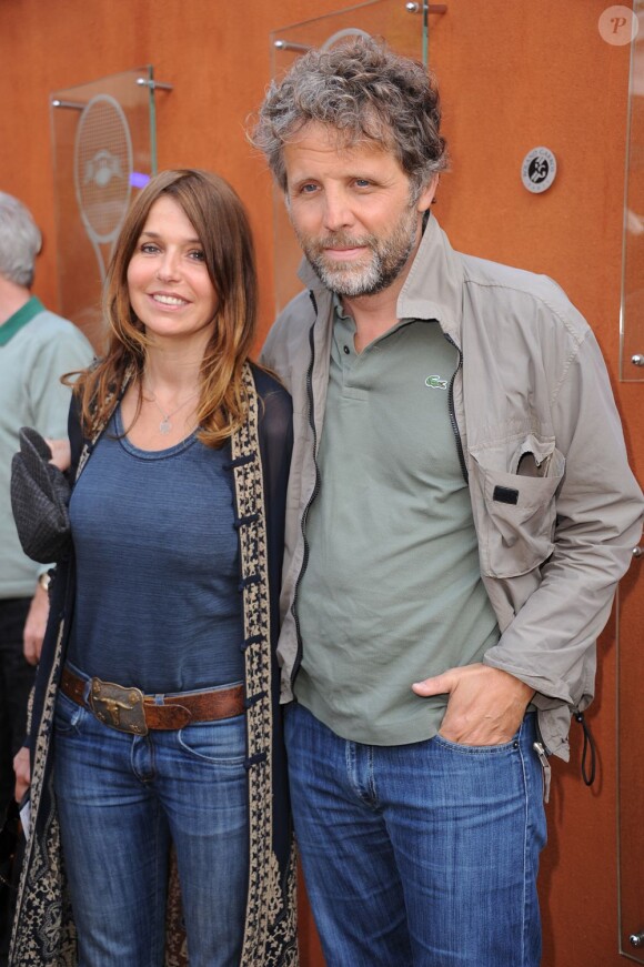 Stéphane Guillon et sa femme Muriel Cousin à Paris, le 8 juin 2012.