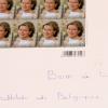 Les feuillets de timbres seront disponibles dès le 21 janvier. La princesse Mathilde de Belgique procédait le 17 janvier 2013 à Malines au lancement officiel d'un timbre à son effigie marquant son 40e anniversaire, qu'elle fêtera le 20 janvier.