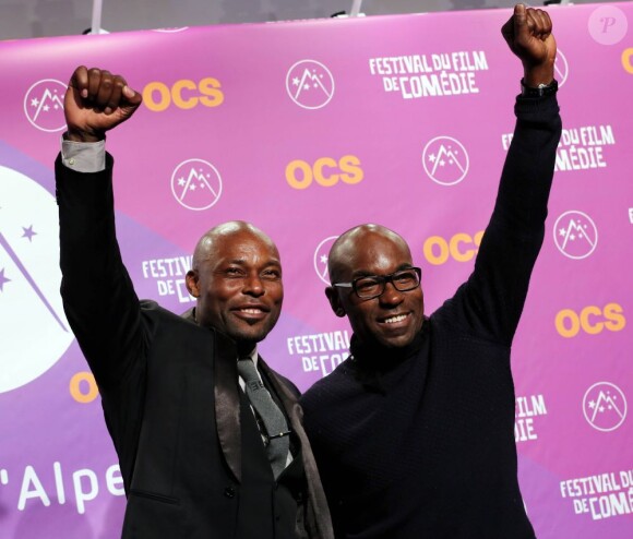 Jimmy Jean-Louis et Lucien Jean-Baptiste lors de la soirée d'ouverture du 16eme festival international du film de comédie de l'Alpe d'Huez le 16 Janvier 2013