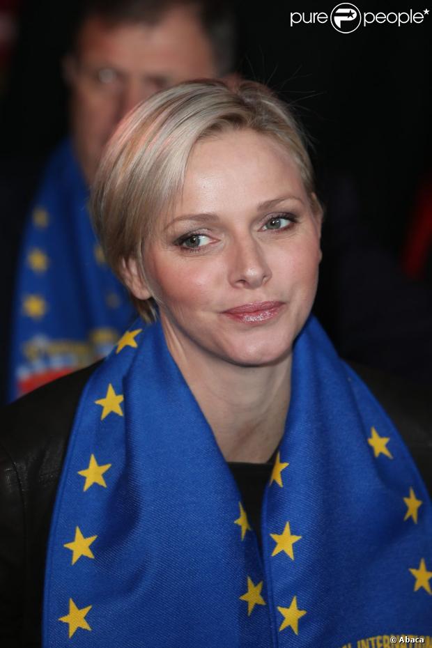 Charlene de Monaco lors du 37e Festival International du Cirque de Monte-Carlo le 17 janvier 2013.