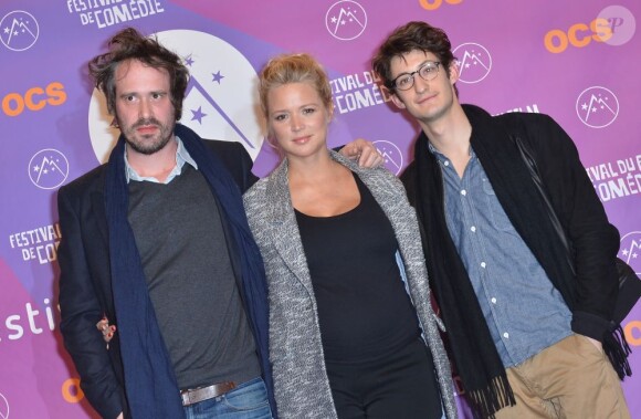 Virginie Efira au côté de Pierre Niney avant le palmarès du 16e festival international du film de comédie, le 19 janvier 2013.
