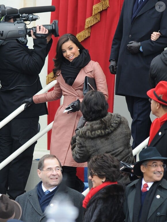 Eva Longoria lors de la cérémonie d'investiture de Barack Obama le 21 janvier 2013 au Capitole de Washington