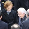 Jimmy Carter et sa femme Rosyln lors de la cérémonie d'investiture de Barack Obama le 21 janvier 2013 au Capitole de Washington