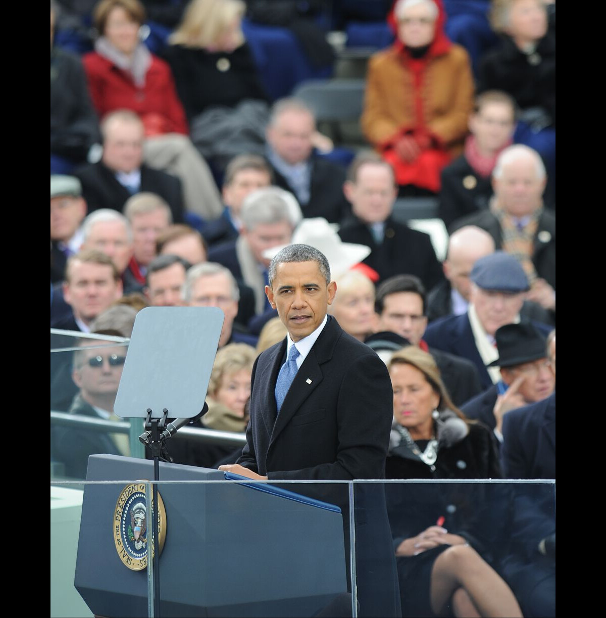 Photo : Barack Obama Lors De La Cérémonie D'investiture Le 21 Janvier ...