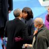 Barack Obama et sa femme Michelle lors de la cérémonie d'investiture qui se tenait devant le Capitole de Washington le 21 janvier 2013