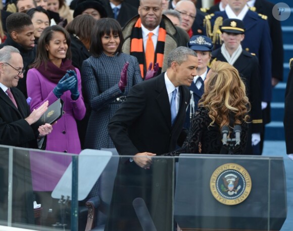 Barack Obama et Beyoncé à Washington, le 21 janvier 2013.