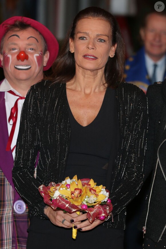 La princesse Stéphanie de Monaco au gala de remise des prix au 37e Festival international du cirque de Monte-Carlo, le 22 janvier 2013 au chapiteau Fontvieille.