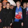 Stéphanie de Monaco arrive avec sa fille Pauline Ducruet, le prince Albert et la princesse Charlene au gala de remise des prix au 37e Festival international du cirque de Monte-Carlo, le 22 janvier 2013 au chapiteau Fontvieille.