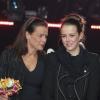 Stéphanie de Monaco et sa fille Pauline Ducruet au gala de remise des prix au 37e Festival international du cirque de Monte-Carlo, le 22 janvier 2013 au chapiteau Fontvieille.
