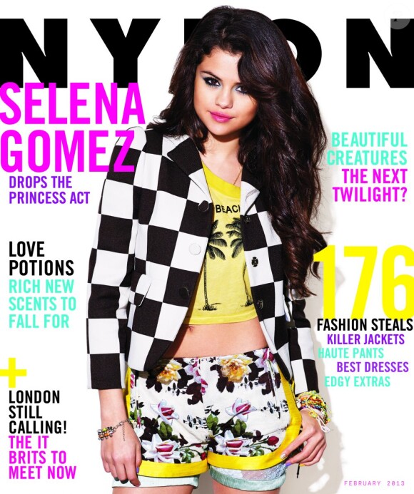 Selena Gomez fait la couvrture du magazine Nylon, février 2013.