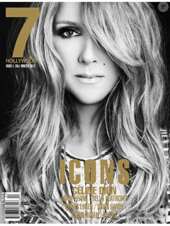 Céline Dion fait la couverture du magazine 7 Hollywood, dans son édition automne/hiver 2012.