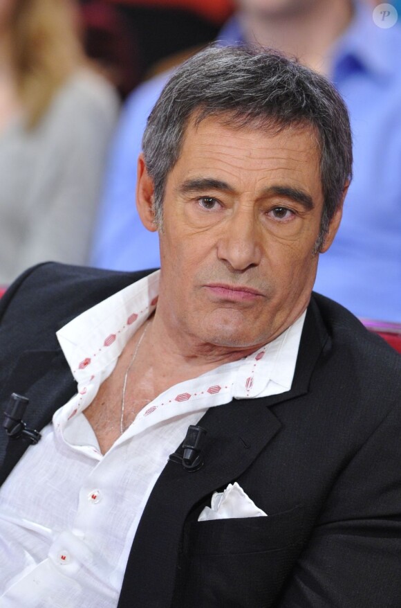Gérard Lanvin lors de l'enregistrement de l'émission Vivement Dimanche, le 23 Janvier 2013