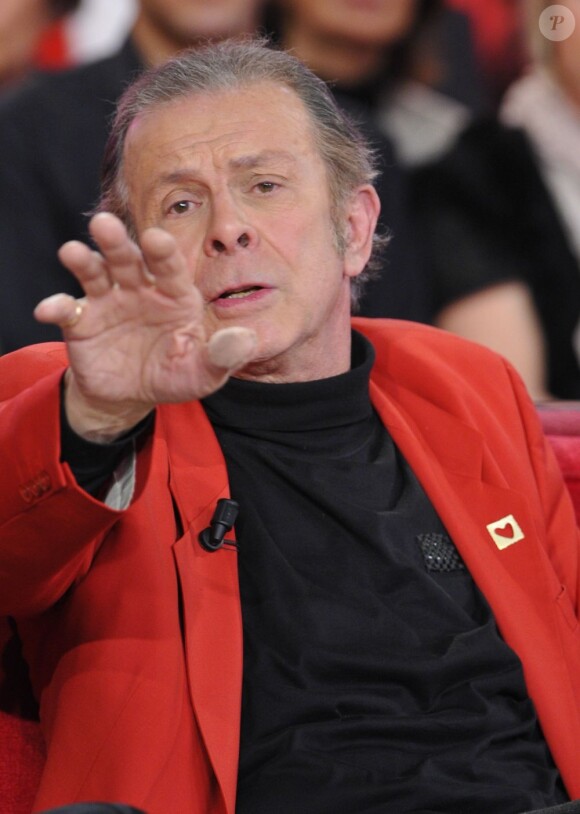 Roland Giraud lors de l'enregistrement de l'émission Vivement Dimanche, le 23 Janvier 2013