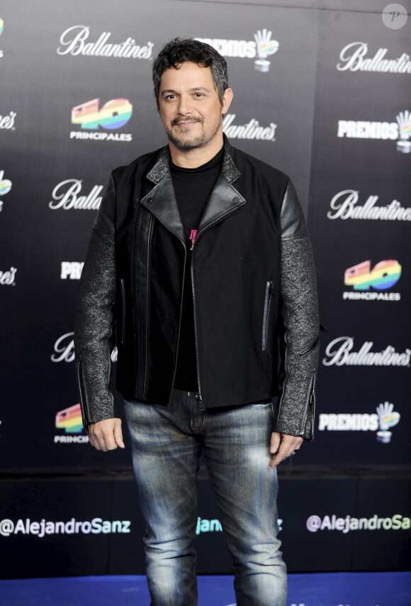 Alejandro Sanz à la cérémonie des 40 Principales awards à Madrid en Espagne le 24 janvier 2013.