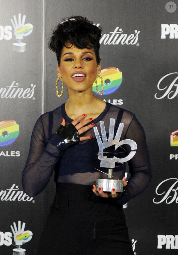 Alicia Keys à Madrid en Espagne le 24 janvier 2013 pour la cérémonie des 40 Principales awards.