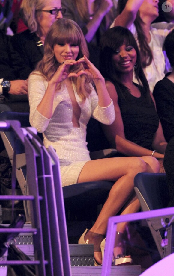 Taylor Swift dans le public de la cérémonie des 40 Principales awards à Madrid en Espagne le 24 janvier 2013.