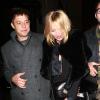 Kate Moss et Jamie Hince lors d'une sortie nocturne à Londres le 23 janvier 2013