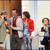 Bernard Dhéran en scène avec Jean-Luc Reichmann, Corinne Touzet et Delphine Rivière au Théâtre des Variétés, le 5 mars 2010. Le comédien est décédé le 27 janvier 2013 à 86 ans.