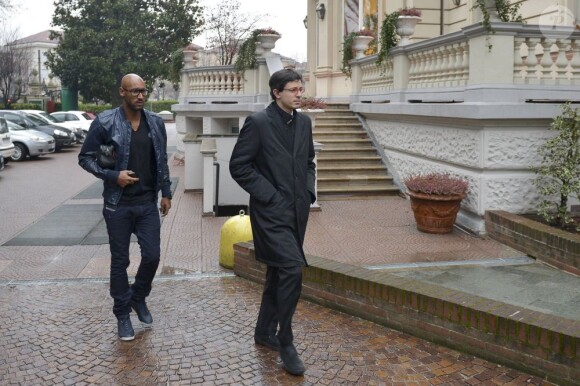 Nicolas Anelka lors de sa visite médicale avant de signer son contrat avec la Juventus de Turin le 28 janvier 2013
