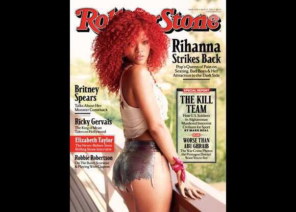 Rihanna figure en couverture du magazine Rolling Stone d'avril 2011.