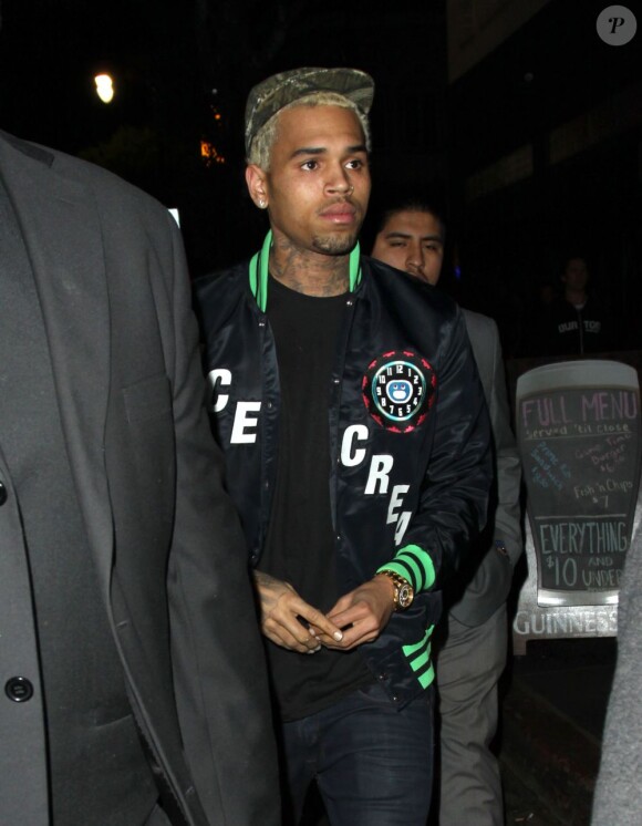 Chris Brown à Hollywood, le 15 janvier 2013.