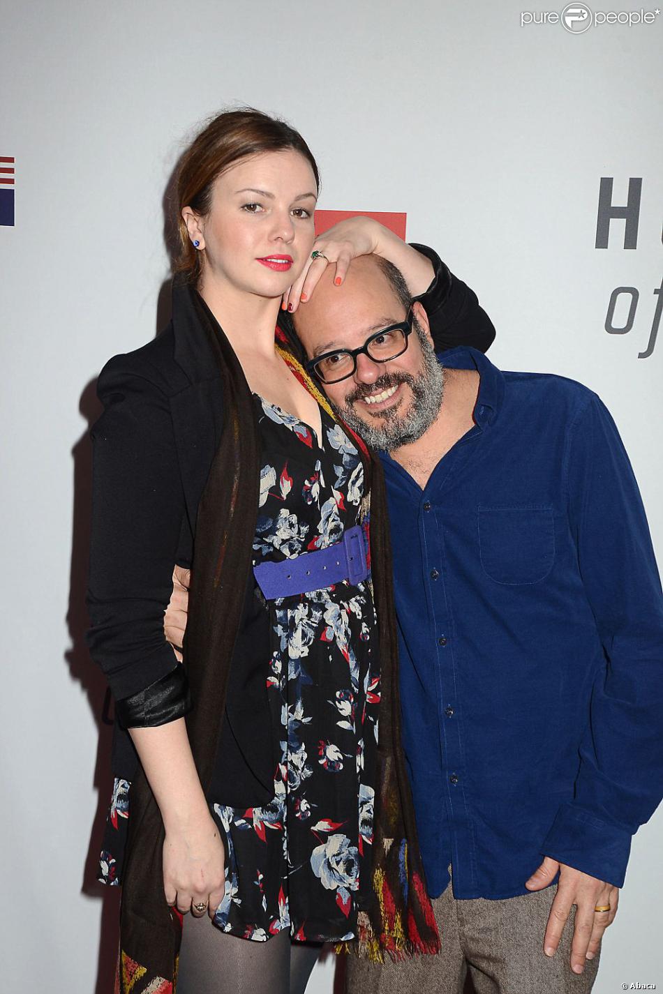 Amber Tamblyn et son mari David Cross à la première de House of Cards à New York, le 30 janvier 2013.