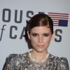 Kate Mara est dans une robe argentée Dolce and Gabbana pour la première de House of Cards à New York, le 30 janvier 2013.