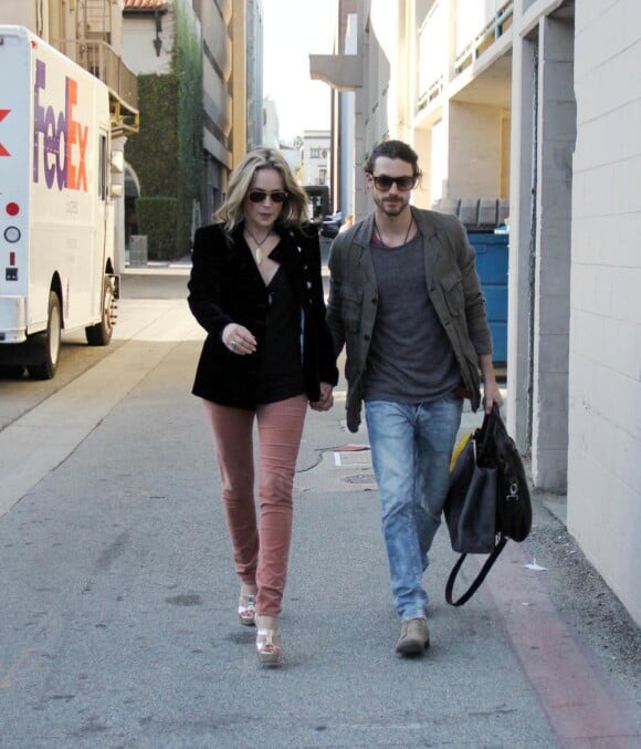 Sharon Stone et son petit ami Martin Mica dans les rues de Beverly Hills, le 30 janvier 2013.