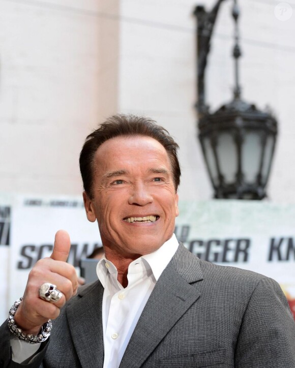 Arnold Schwarzenegger lors du photocall du Dernier Rempart à Rome le 25 janvier 2013