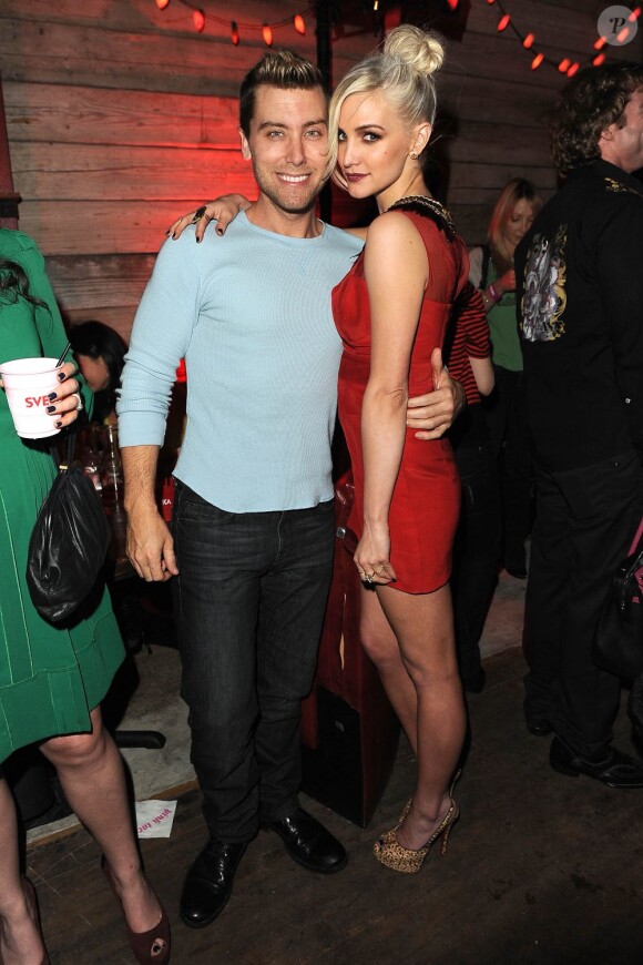 Lance Bass et Ashlee Simpson lors de la soirée SVEDKA Vodka à Los Angeles, le jeudi 31 janvier 2013.