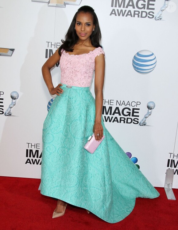 Kerry Washington assiste à la 44e cérémonie des NAACP Image Awards au Shrine Auditorium. Los Angeles. Le 1er février 2013.