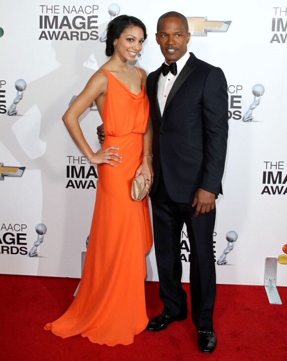 Jamie Foxx et sa fille Corrine assistent à la 44e cérémonie des NAACP Image Awards au Shrine Auditorium. Los Angeles. Le 1er février 2013.