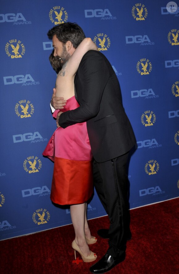 Lena Dunham et Ben Affleck lors de la remise des Directors Guild of America Awards à Los Angeles le 2 février 2013