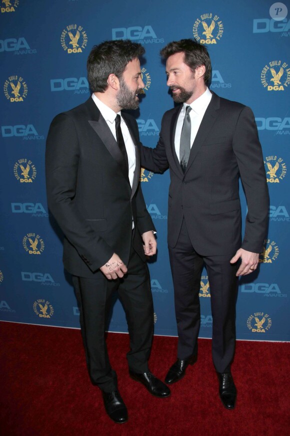 Ben Affleck et Hugh Jackman lors de la remise des Directors Guild of America Awards à Los Angeles le 2 février 2013