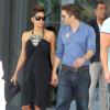 Le couple Halle Berry et Olivier Martinez quittent leur hôtel à Miami. Le 2 février 2013.