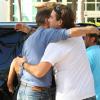 Halle Berry et Olivier Martinez quittent le club La Piaggia Beach Club à Miami. Le 2 février 2013.