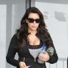 Kim Kardashian, enceinte, quitte son cours de gym à Studio City, le 31 janvier 2013