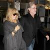 Goldie Hawn et Kurt Russell quittent l'aéroport de Los Angeles, le 1er février 2013.