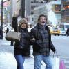 Kurt Russell et Goldie Hawn en balade dans les rues de New York, le 26 janvier 2013.