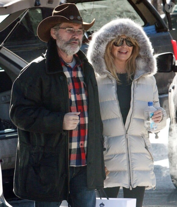 Kurt Russell et Goldie Hawn à Aspen, le 21 décembre 2012.
