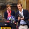 La princesse Beatrice d'York et Dave Clark à Edimbourg au lendemain du mariage de Zara Phillips, le 31 juillet 2011.